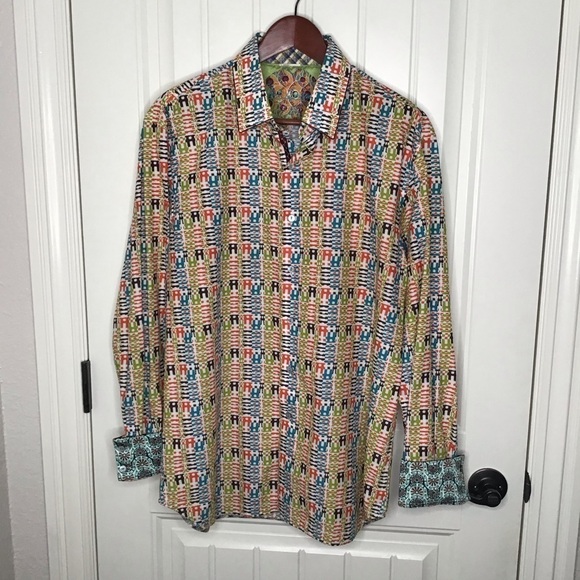 Robert Graham Euro Fit Long Sleeve Button Up Shirt. - Picture 2 of 14